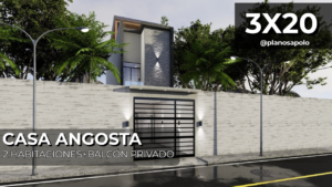 Inicio Plano de Casa 3x20m | Vertical, 3 Niveles